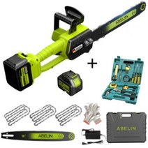 아벨린 독일 충전식 전기톱 무선 충전톱 소형 전동톱 휴대용 체인톱 충전용 톱 충전 미니 기계톱, 옵션 3 _ 기본형/ 12인치/ 대용량 배터리 1개