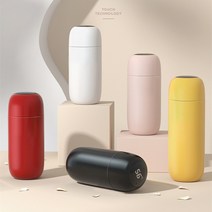 ssadagu -BW0017 스마트 텀블러 LED 온도표시 보온병 보냉병 316 스테인레스, 316 스테인리스강/420ml, 엘로우