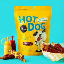 델리마켓 오래먹는 한우 소떡심 핫도그 18g x 8p - 오리 연어 칠면조, 1개