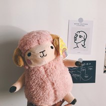 양인형 양쿠션 동물인형, 핑크, 45cm