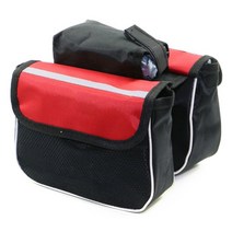 자전거 백 자전거 자전거 프레임 전면 튜브 백 자전거 2 편 파우치-토목 자전거 핸들 바 가방 자전거 프레임 백 사이클링 액세서리, 빨간색, 1개