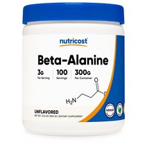 Nutricost 베타-알라닌 Beta-Alanine 파우더 무가향 3000 mg x 300 g
