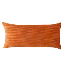 라탄원형방석 둥근방석 큰방석 스트라이프 코듀로이 바디 쿠션 커버 50x70CM 50x100CM 50x120CM 플러시 아이솔메틱 침구 건강한 표준 긴 베개 케이스, [07] 50x152cm, [14] Orange