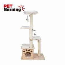 PMC-6511 4단 하단하우스 원목캣타워 방석+매트포함, 단일속성, 쿠팡01 본상품선택, 1개