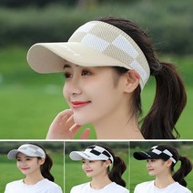 메시 밴딩 썬바이저 여성골프모자 와이드앵글썬캡, 체스골프썬캡CG그레이