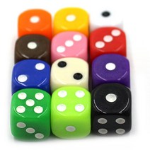 컬러 주사위 5개입 게임 다면체 육면체 놀이 뽑기