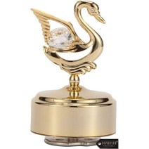 골드오브제 뮤직박스 크리스탈 백조의호수 음악 여친선물, Gold