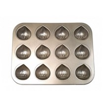 밤모양팬 12구 밤틀 밤마들렌 베이킹 오븐팬 빵틀