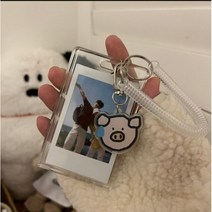 포카홀더 바인더 키링 아크릴 투명 3 인치 Photocard 사진 홀더 카드 문구 용품, pig