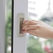 살림일기 접착식 베란다 창문 손잡이(4P), 문손잡이 - 화이트(2P) + 그레이(2P), 1세트