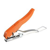 Royalways PVC 카드 경질 필름 목재 베니어용으로 조절 가능한 스케일이 있는 단일 펀처, 주황색, 철