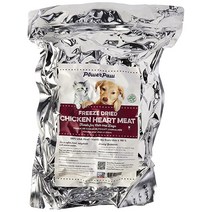 Power Paw Products 냉동 건조 치킨 하트 파우치 1개 595.3g(21온스)