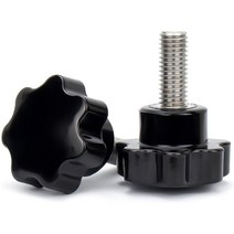 M10 플라스틱 손잡이 노브 볼트 스테인리스 스틸 핸드 핸들, M10 (헤드 38mm) 1개, 100mm, 1개