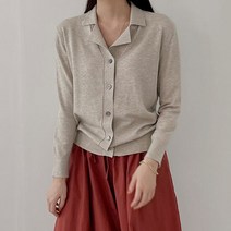 어반프랑 여성용 엠지 카라 비스코스 니트 가디건