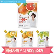 스무디만들기 음료베이스 500g 4개 유자 자몽 청포도 한라봉 액상차 카페재료, 자몽 (W6484C4)