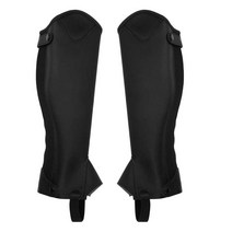 승마 1 쌍 조정 가능한 하프 chap 슈퍼 섬유 pu 가죽 하프 chap 성인 하프, m, M, 1개