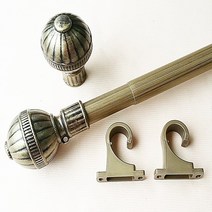 드림아트 엔틱 옹이 커튼봉 25mm, 엔틱골드