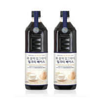 메가커피 룩아워티 룩 블랙 얼그레이 밀크티 베이스 1200g 2개세트, 2개