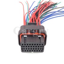 링브로워 유선송풍기 산업용 블로어 엔진 BLOWER 공업용환풍기 1 세트 34P 자동차 PCB 봉인 된 배선 커넥터 4-1437290-0 남성 여성 도킹 방수 소켓, [04] 1 Set with Wires