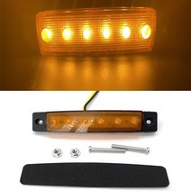 데이라이트 차폭등 데루등 자동 사이드 마커 표시등 led 12v 24v 6 smd led 자동차 버스 트럭 트럭 외부 조명 낮은 트레일러 후면 경고 램프, 12v-24v, 노란색