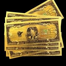 럭키핀 행운의 천만달러 지폐 금박수표 고액 화폐 수집 개업 집들이 선물, 1개