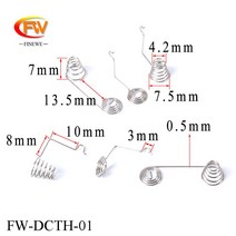 스프링 Finewe AAA 배터리 니켈 도금장난감 제거용 단일 및 이중 양극 음극10 개로트, FW-DCTH-07