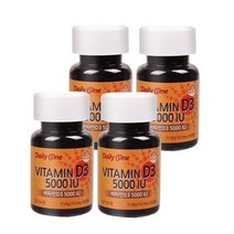 캐나다산 흡수율이 좋은 고함량 비타민D 5000IU 100캡슐x4개