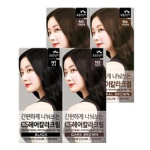 (무료배송)꽃을든남자 간편하게 나눠쓰는 CS 헤어 칼라 염색약, N6 자연갈색, 3개