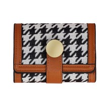 ZZJJC 캔버스 지갑 3단 여성 반지갑 버클 멀티 기능성동전 지갑