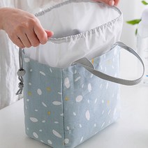 소풍 보온 보냉 아이스 쿨러백 도시락 가방, 포니테일-그레이