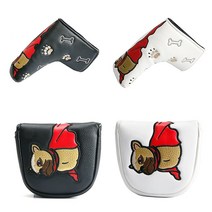 코헵스골프 귀엽고 세련된 말렛퍼터커버 반달형 말렛형 퍼터커버, 화이트