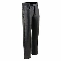 Milwaukee Leather SH1150 남성용 블랙 가죽 오토바이 오버 .. 정품보장