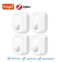 스마트콘센트 IOT 3 인 1 Tuya 와이파이지그비 모션 센서 인체 움직임 Pir 광 씬 스위치 포함 Smartlife 홈 오토메이션, CHINA_Zigbee - 4pcs
