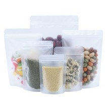 무광 플라스틱 지퍼 잠금 스탠드 업 백 찢어진 노치 프로스트 Doypack 그라운드 커피 차 스낵 보관 파우치, 06 18x26cm