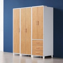 아트박스/플레인홈 코벤트 3서랍 장롱세트 도어형 1600 A타입, 화이트/이불장세트