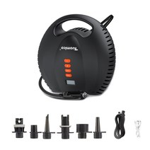 휴대용 전기 팽창기 옥외 고출력 팽창기 공기 펌프 휴대용 디지털 디스플레이 서핑 보드 스위밍링 팽창기, Black