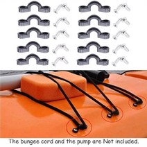 낚시배 고무 보트 바다낚시 피싱 조립식 모터 카누 카약 D 링 낚시 장비 번지 키트 액세서리 블랙 야외 수리 5 개, 2.10pcs