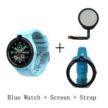 Wollex-스마트 워치 학생 학교 GPS 추적기 이 4G 영상 통화 KT26 SOS 원격 모니터 방수 카메라 시계, [14] Blue Screen Strap