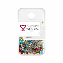 특수가공처리로 긁힘 현상이 적은 컬러진주 침핀 1갑 침핀 실버, 단품
