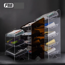 3단 키보드 디스플레이 아크릴 기계식키보드 키캡 랙, 투명  4단