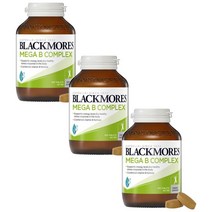 Blackmores 블랙모어스 메가 B 컴플렉스 에너지 서포트 비타민 Mega B Complex Energy Support Vitamin 200정, 3개