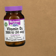 비타민d3 Bluebonnet Nutrition 비타민D3 2OOOIU (50mcg) 콜레칼시페롤 비타민D-3 베지캡슐 [9O정*1병]