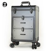 네일 가방 휴대용 화장품 이동식 케이스 메이크업박스, 라이트베이지-5블랙키홀더