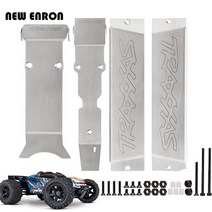 완전 보호 섀시 갑옷 스키드 바디 플레이트 RC 자동차 용 스테인레스 스틸 110 Traxxas REVO 33 53097 ERevo 20 860864 Summit, [1] 110 Revo 33 Summit