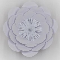 자이언트 플라워 2018 꽃 반제 거대한 종이 DIY 전체 키트 결혼식 및 장식 배경 데코 비디오 자습, 01 WHITE_03 30CM