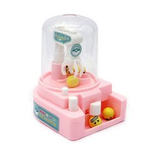 미니뽑기기계 인형 사탕 캡슐 뽑기 기계 Claw Machine Games Capsule Toy Mini Cute Catch Doll Crane For, 01 Pink