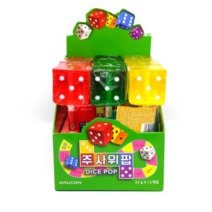 큐브팝 주사위팝 막대사탕 딸기향 33g x 4p + 사과향 33g x 4p + 오렌지향 33g x 4p 세트, 3세트