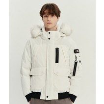 NATIONALGEOGRAPHIC N224MDW930 남성 타루가 퍼 트리밍 후디 구스다운 점퍼 SUGAR SWIZZLE IVORY, 110