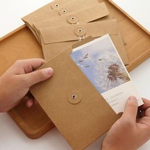 단추 편지 봉투 빈티지 1매 세트 크라프트 미니 감성 예쁜 갈색 엽서 소량 하도메 지대 생일 이쁜 멋진 이색 서류 귀여운 #417EA, 본상품선택