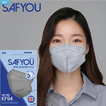 세이퓨 숨쉬기편한 KF-94 2D 새부리형 여름에 더 좋은 국내산필터 피부저자극 마스크 그레이 화이트 블랙 50매, 민트그린